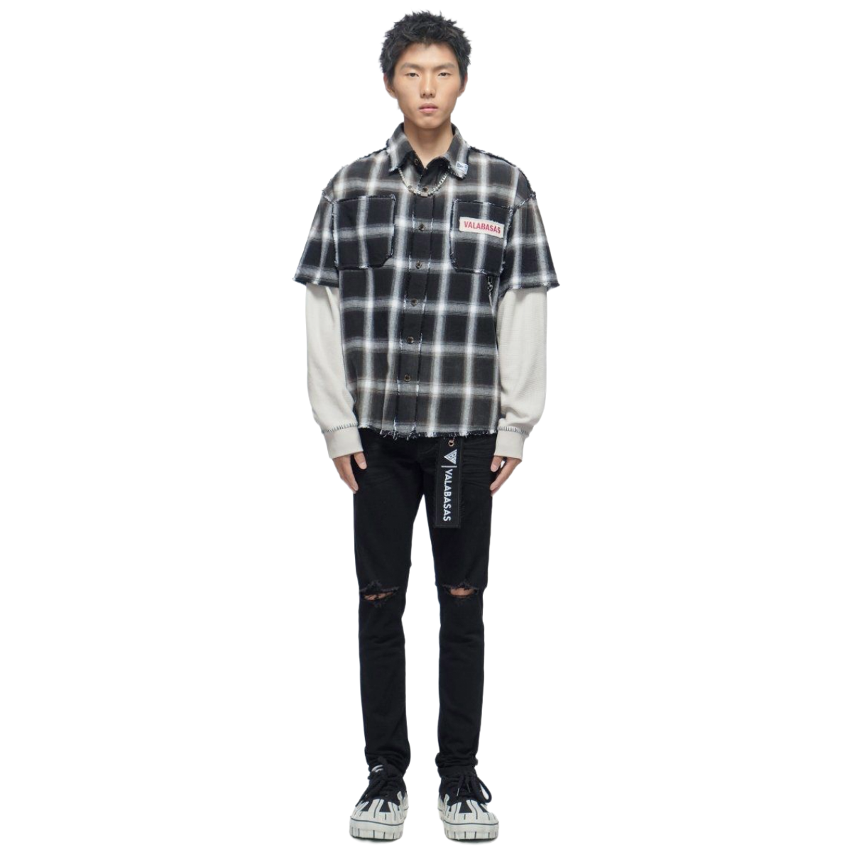 VALABASAS MR.CLEAN BLACK SKINNY JEANS