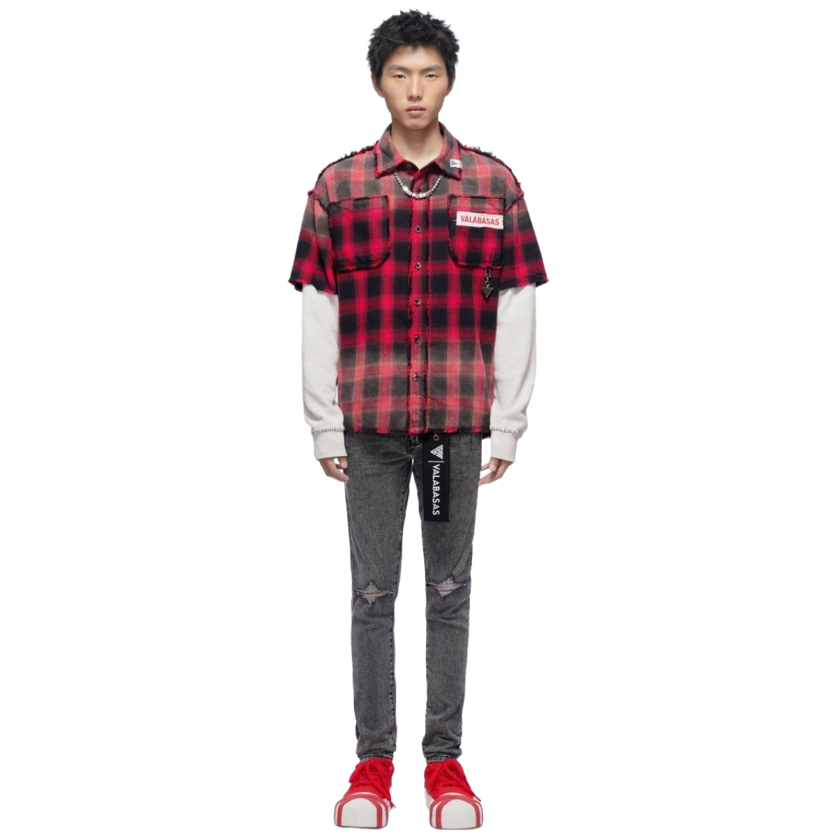 VALABASAS MR.CLEAN GREY SKINNY JEANS