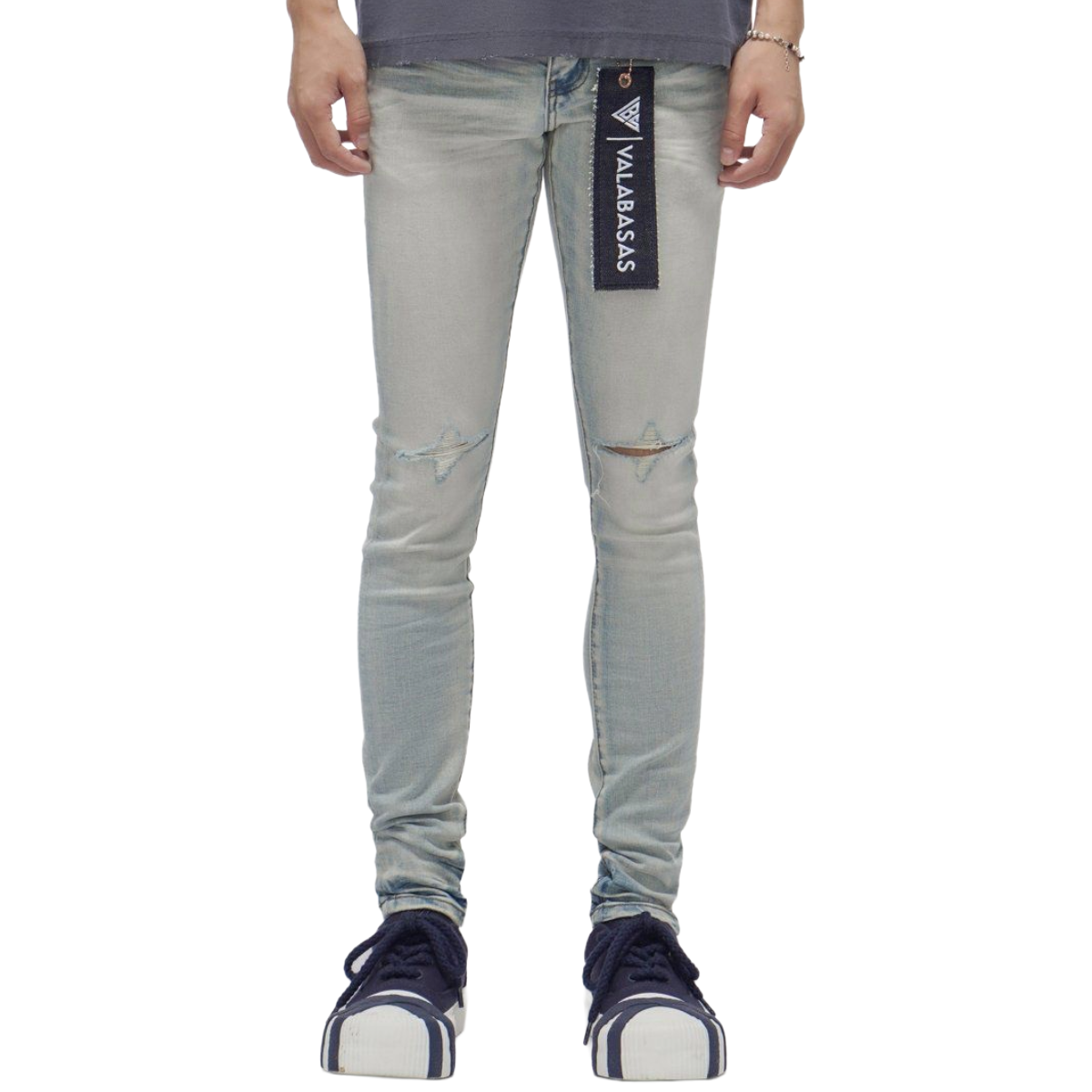 VALABASAS MR.CLEAN LIGHT WASH SKINNY JEANS