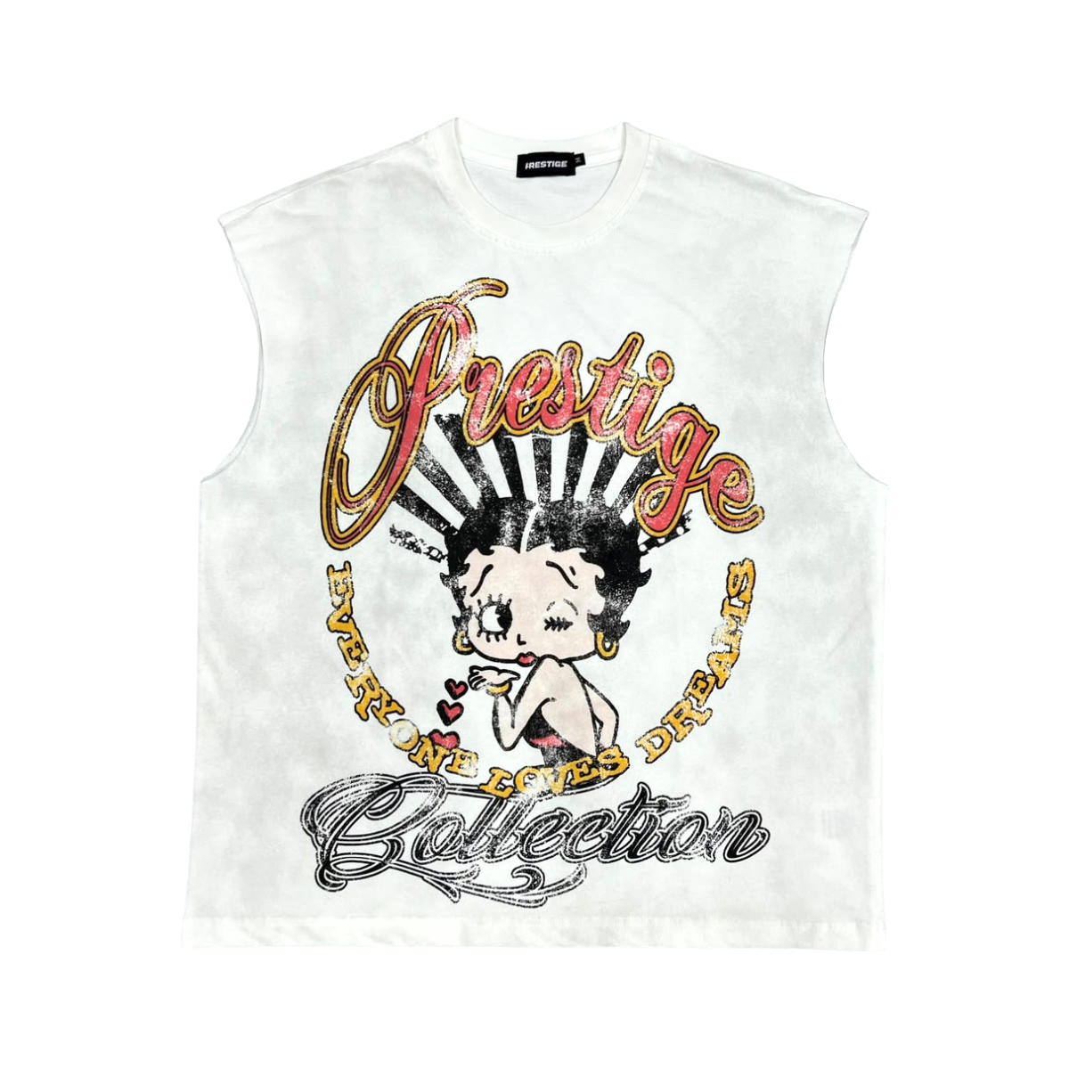 PRESTIGE 'BETTY BOO' SLEEVELESS TEE (WHT)