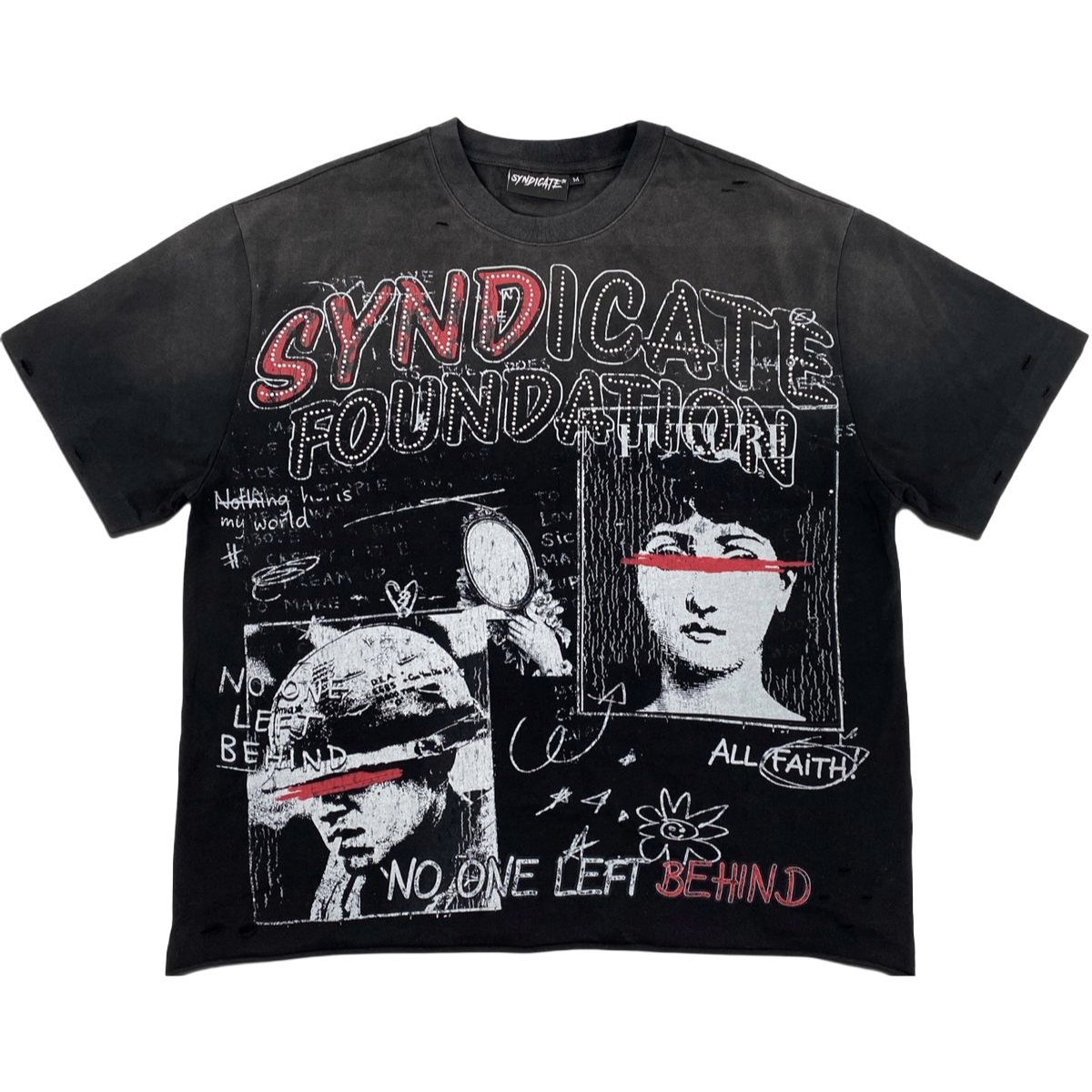 SYNDICATE 'LEFT BEHIND' SS TEE (BLK WASH)