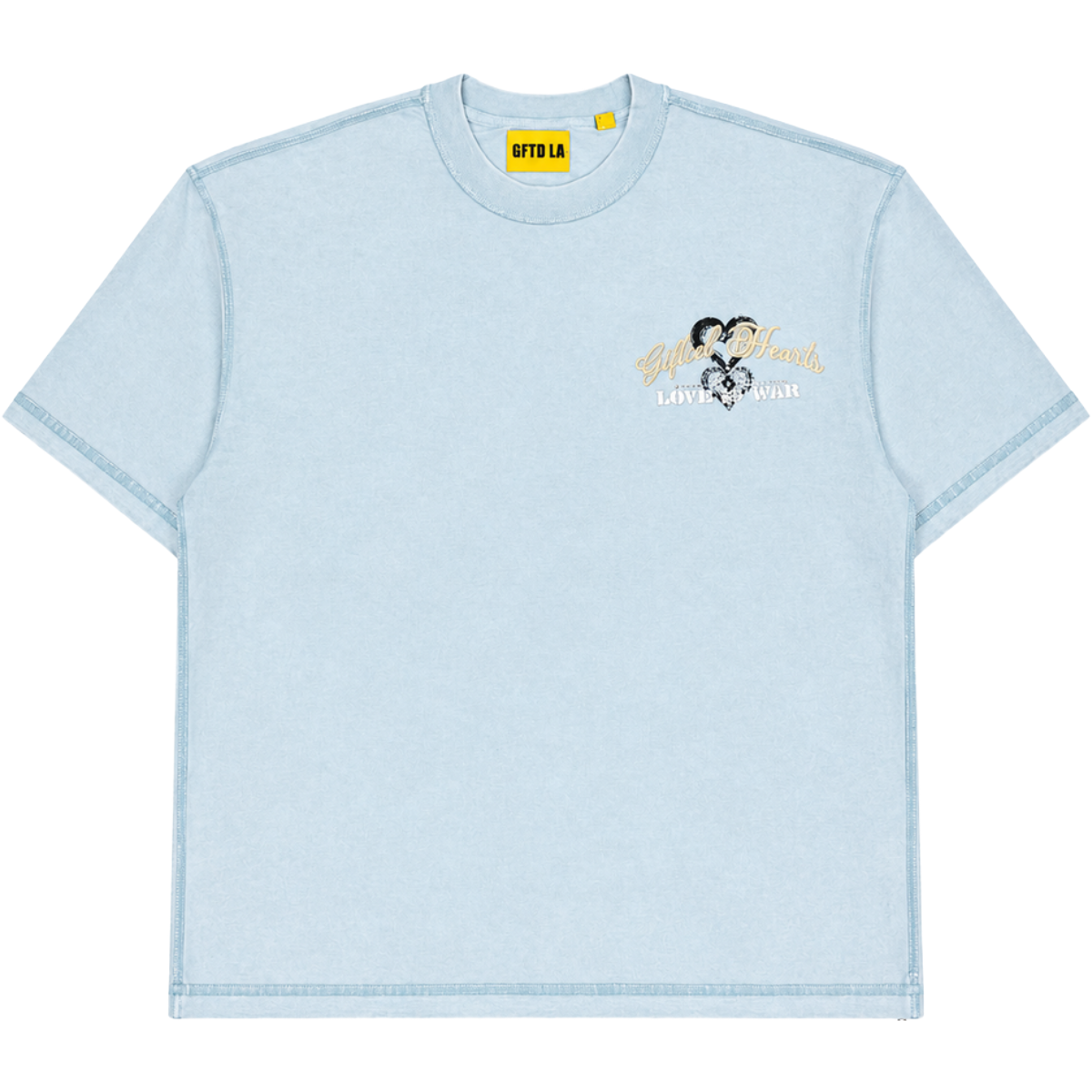 GFTD 'HEART' SS TEE (LT BLUE)