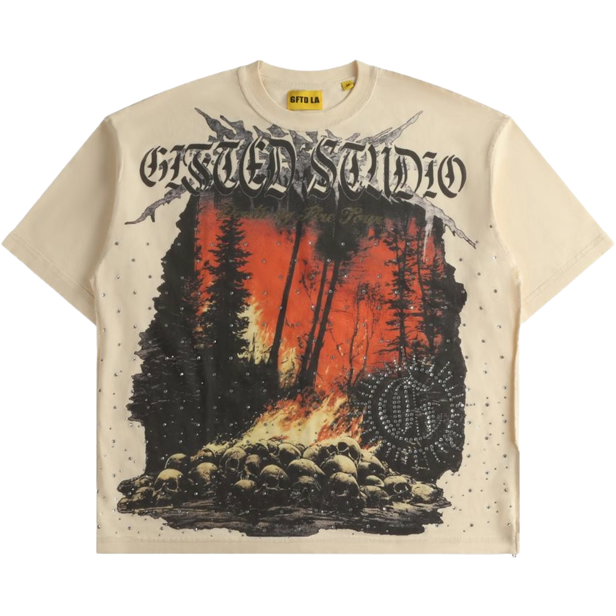 GFTD 'BY FIRE' SS TEE (BONE)
