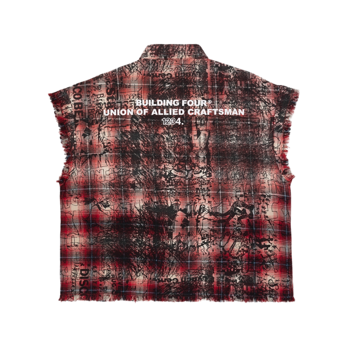 BLDG4 'ARC' WOVEN SLEEVELESS BU (RED)