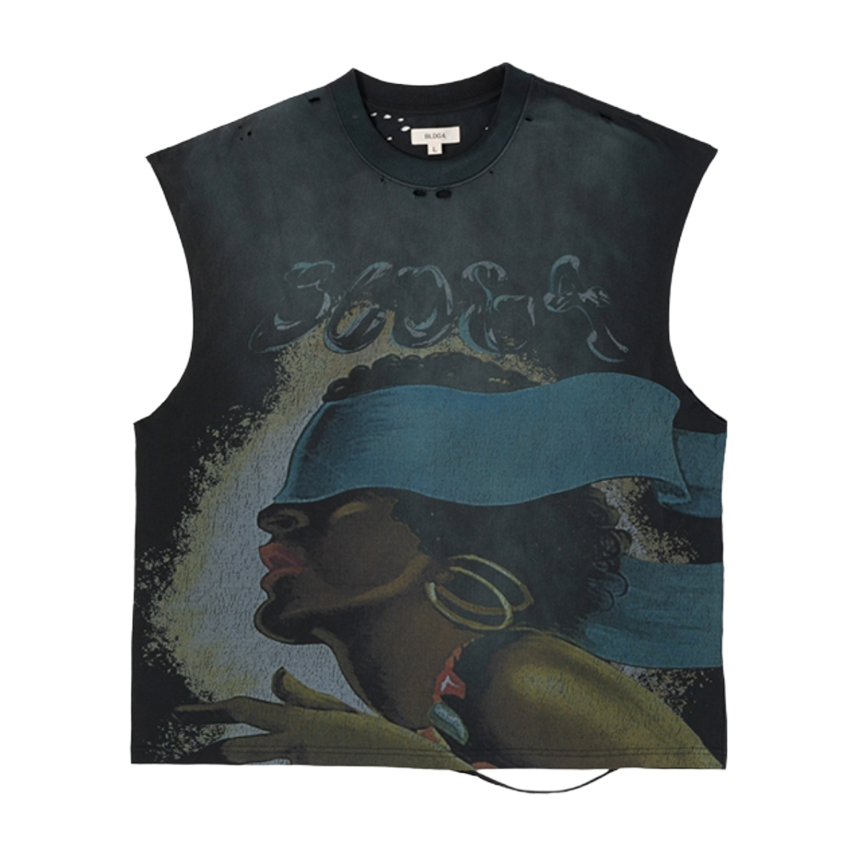 BLDG4 'MONUMENT' SLEEVELESS TEE (BLK WASH)
