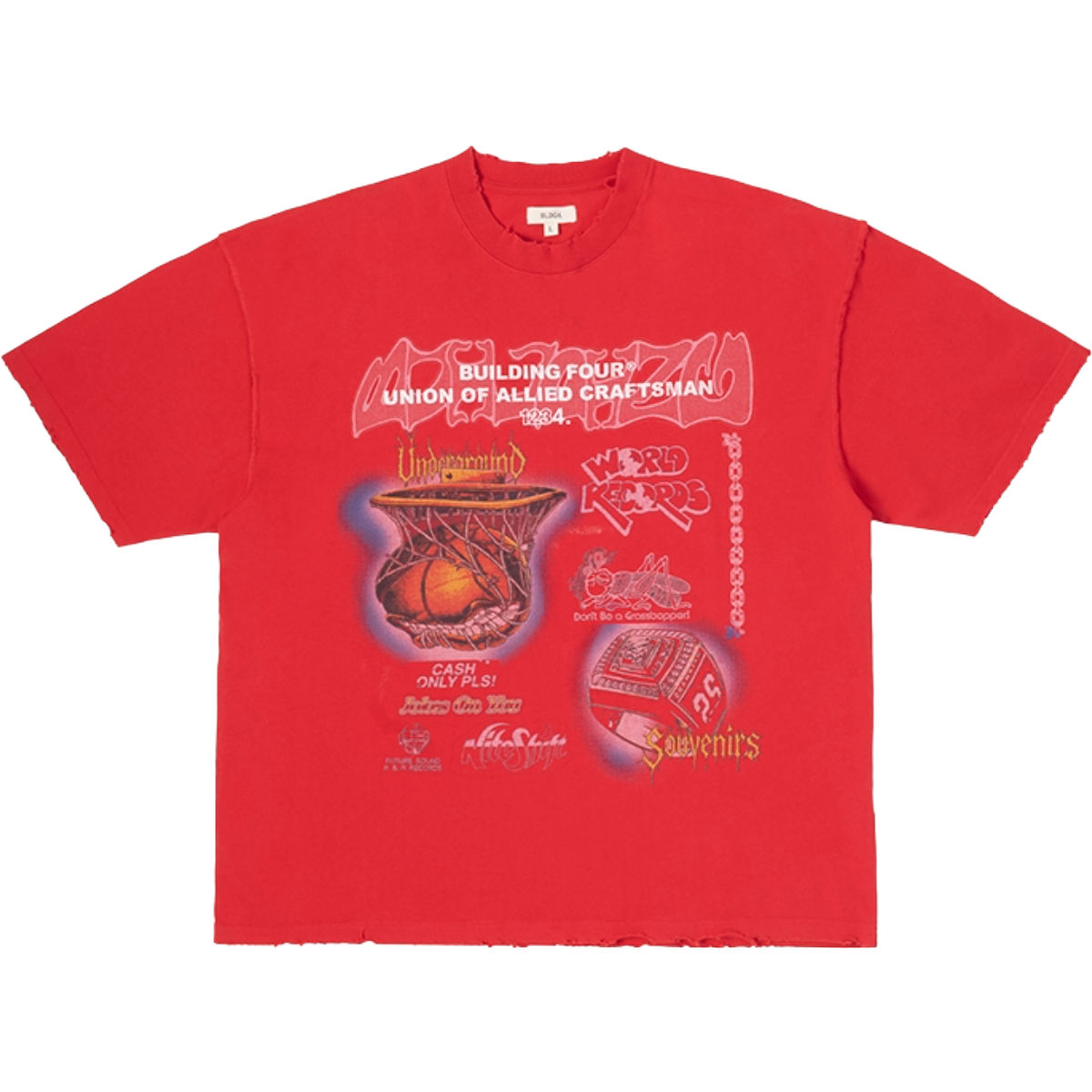 BLDG4 'BASILIQUE' SS KNIT TEE (RED)