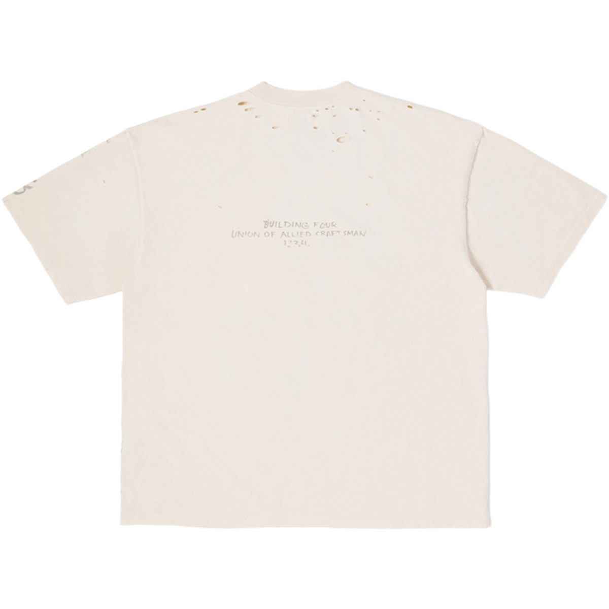 BLDG4 'THE CENTRE' SS KNIT TEE (ANTQ WHT)