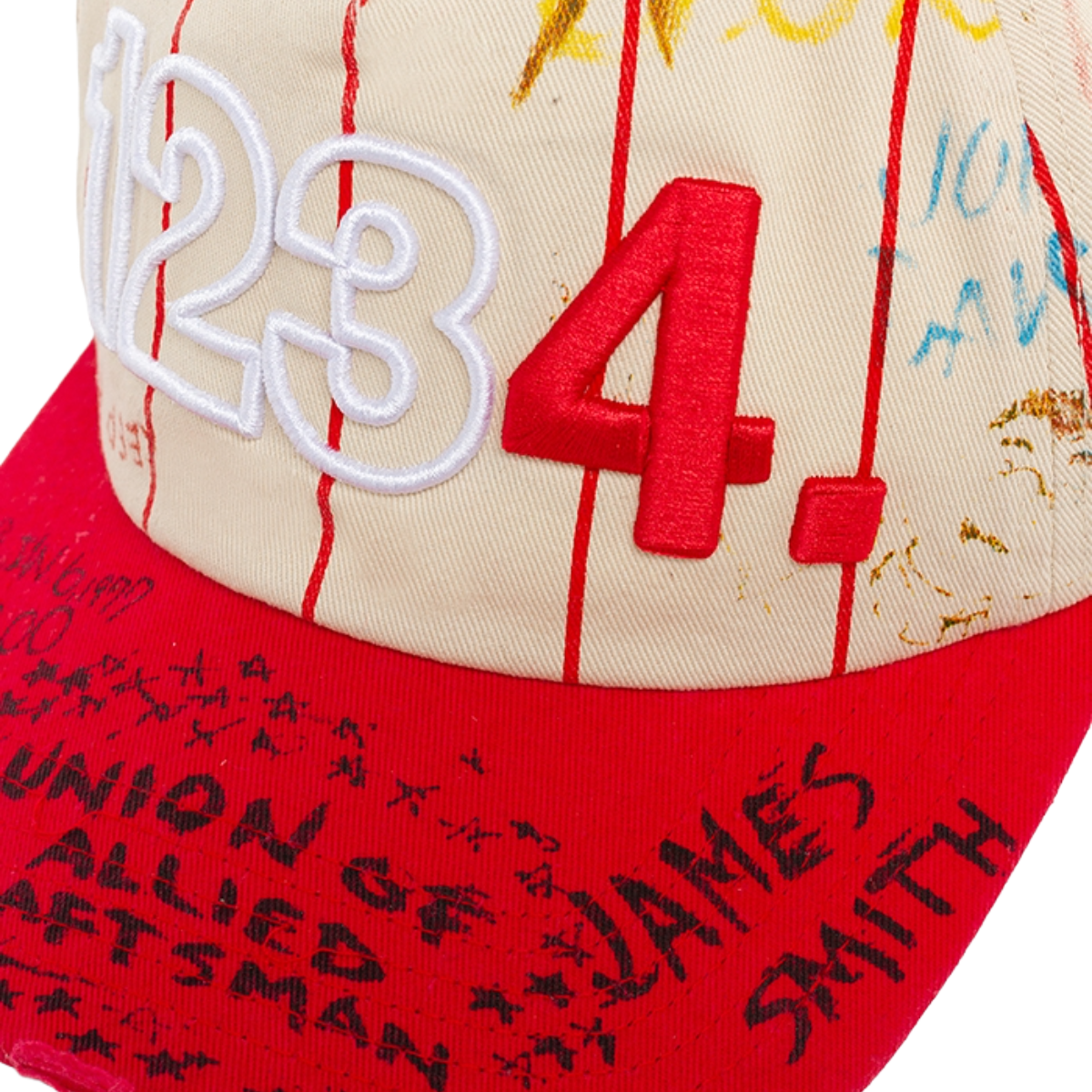 BLDG4 'POTALA' HAT (WHT/RED)