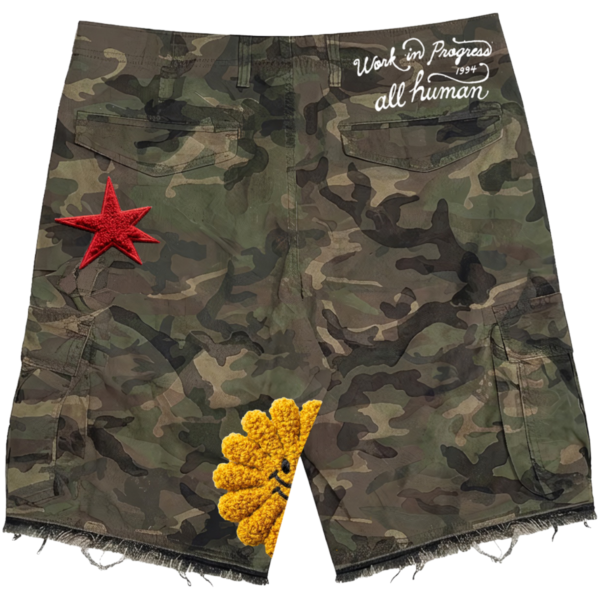AH 'YAYO' DENIM SHORT (CAMO)