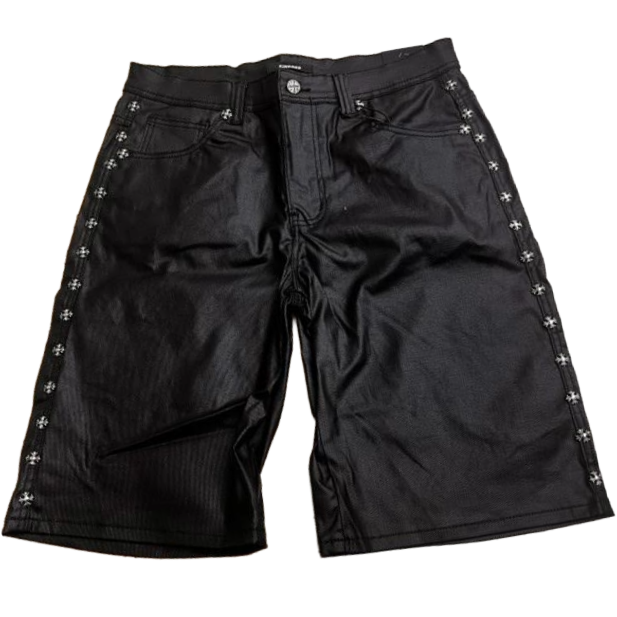 KINDRED 'COATED BLK' RHINESTONE DENIM SHORTS