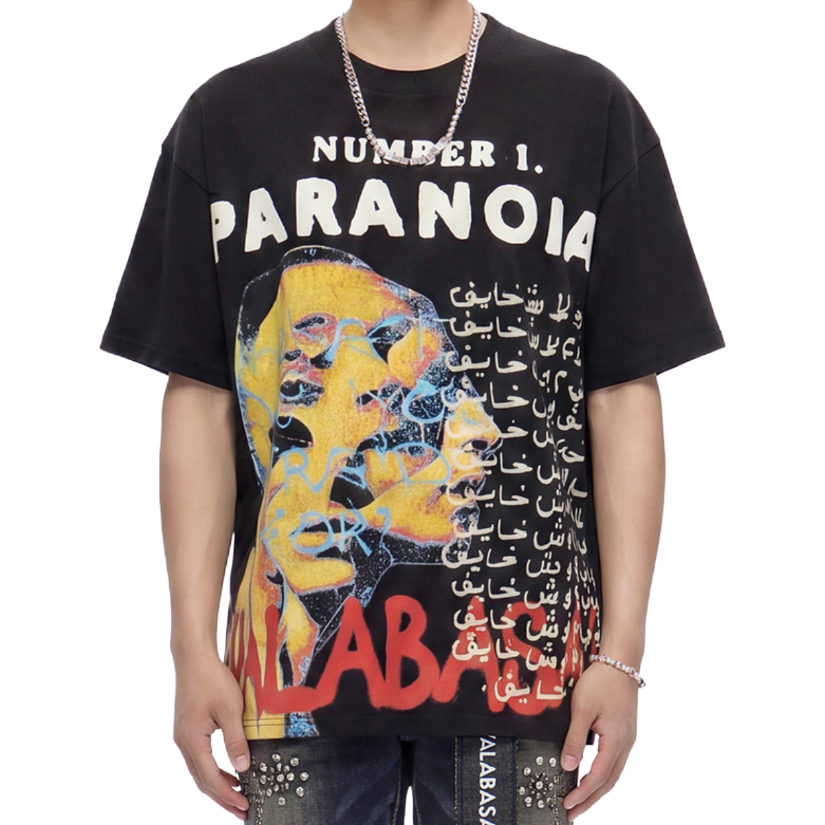 VALABASAS 'PARANOID' SS TEE (BLK)