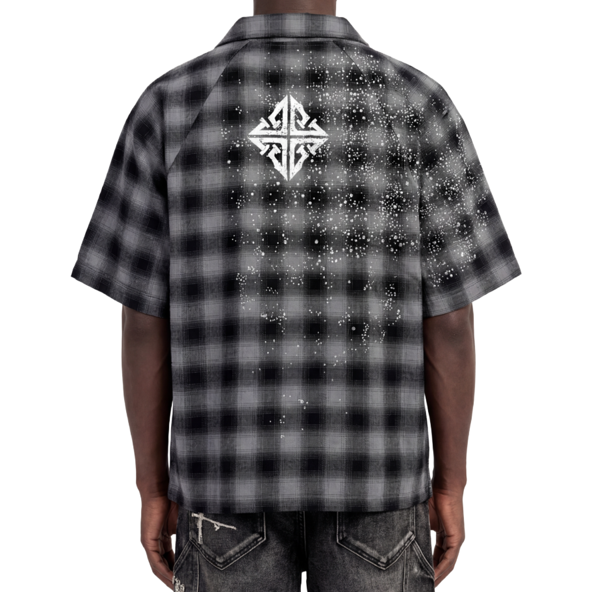 GUAPI 'NIGHTFALL' SS BUTTON UP (BLK/GRAY)