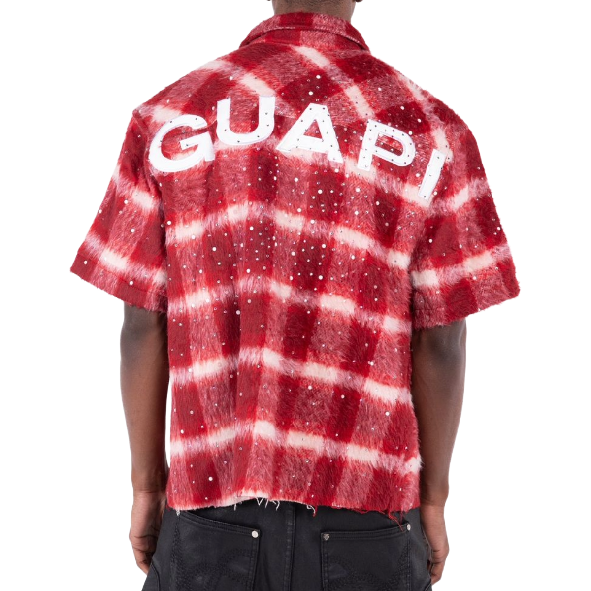 GUAPI 'RED INFERNO' SS BUTTON UP (RED)