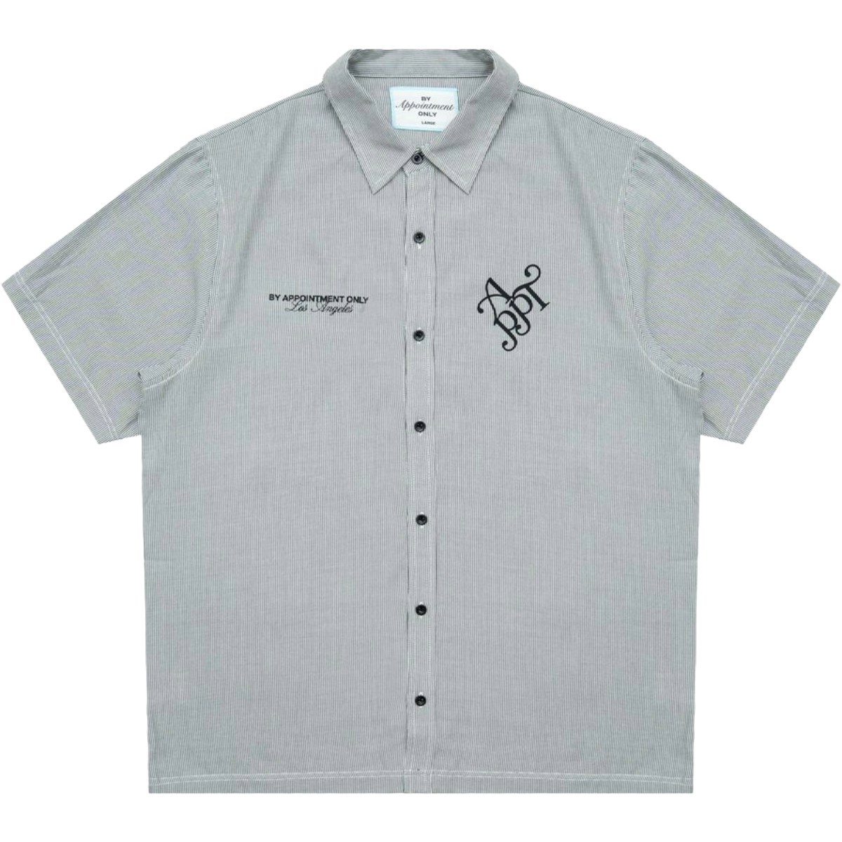 BAO 'MADE W/ LOVE' SS BUTTON UP (GRAY)