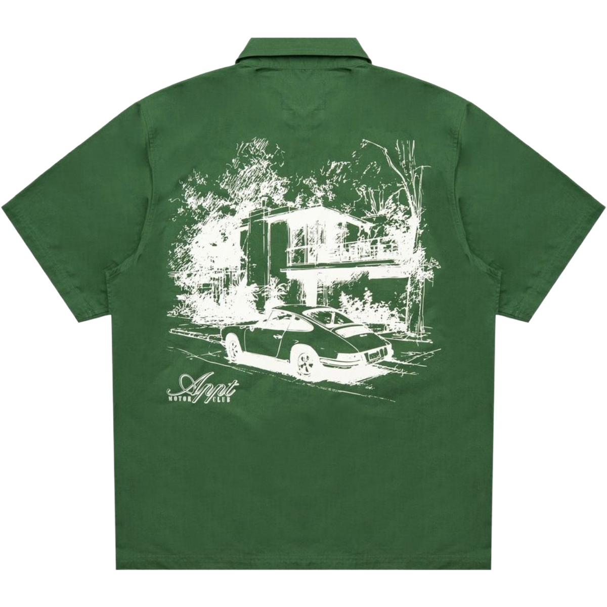 BAO 'MOTOR CLUB' SS BUTTON UP (GRN)
