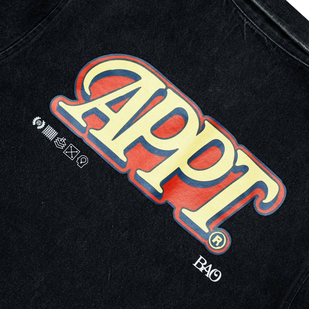BAO 'SYNC' DENIM SS BUTTON UP (BLK)