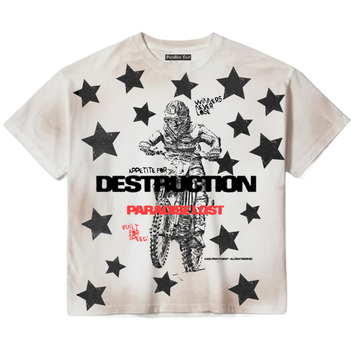 PARADISE 'BIKE LIFE' SS TEE (DRTY WHT)