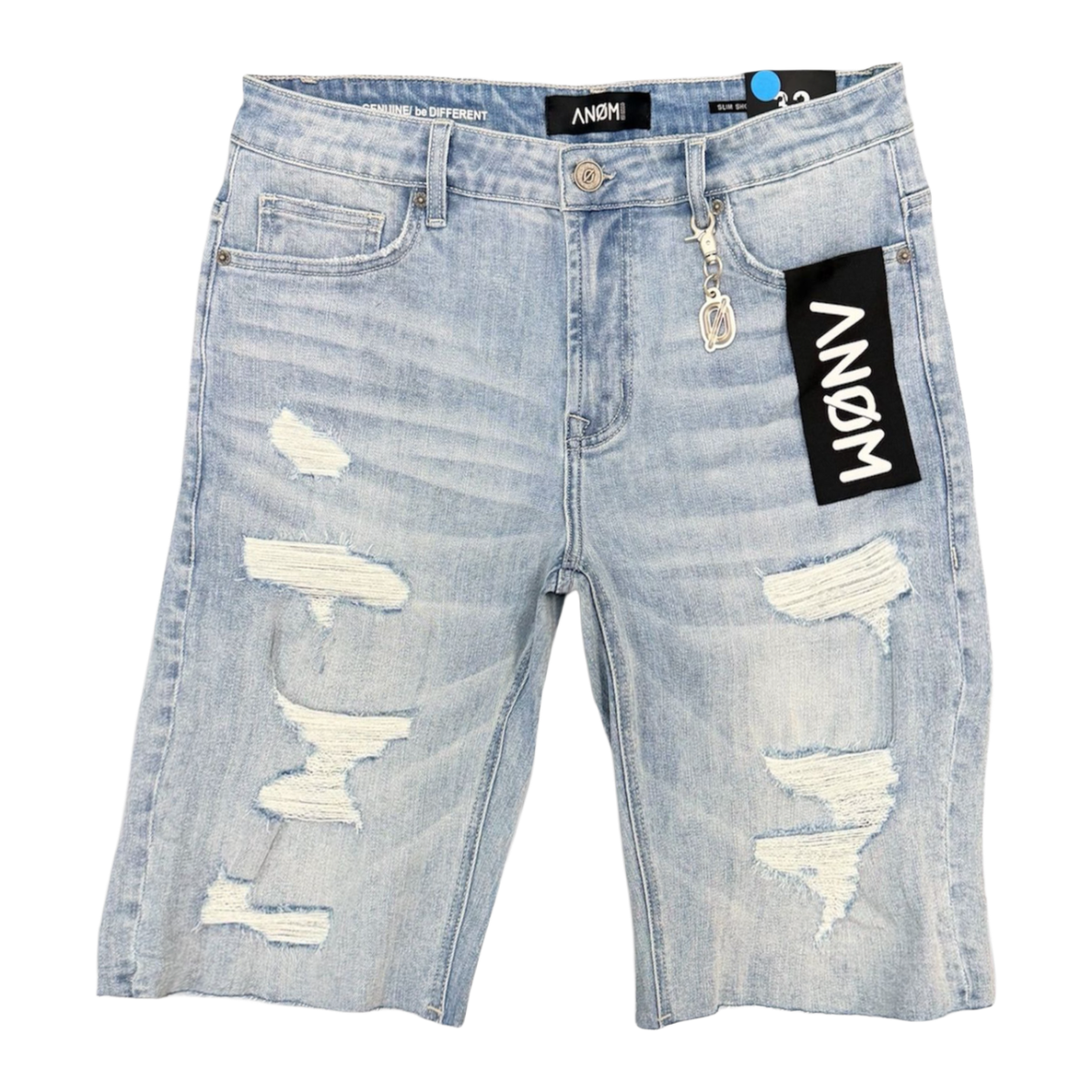 ANOM 'GHOST' DENIM SHORTS (ICE BLUE)