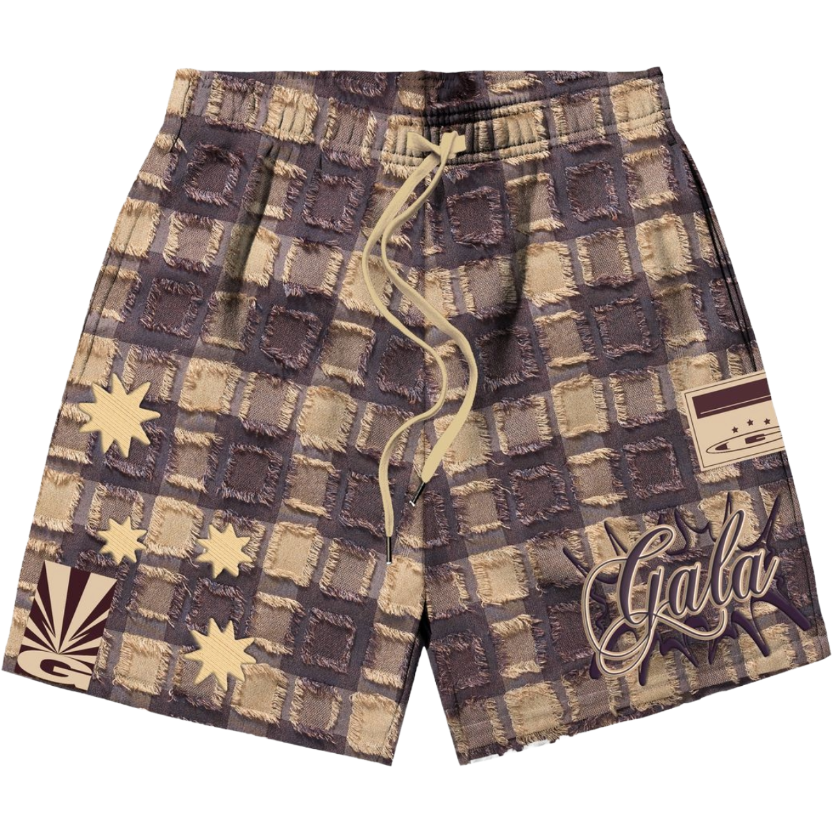 GALA 'SIMMER' PLAID SHORTS (BRWN)