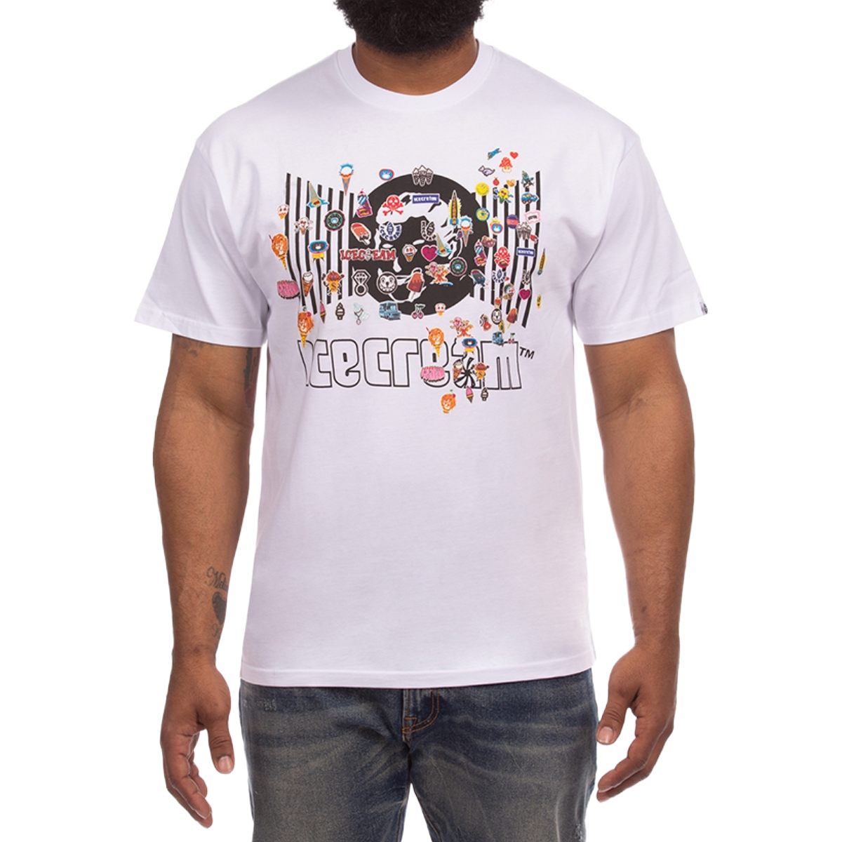 IC 'STICK UP' SS TEE (WHT)
