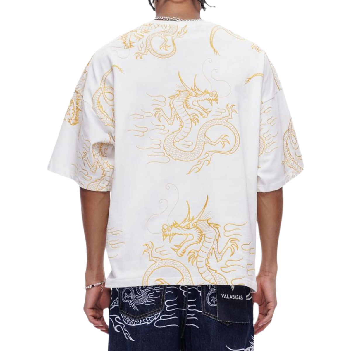 VALABASAS 'YUREI' SS TEE (WHT/GOLD)