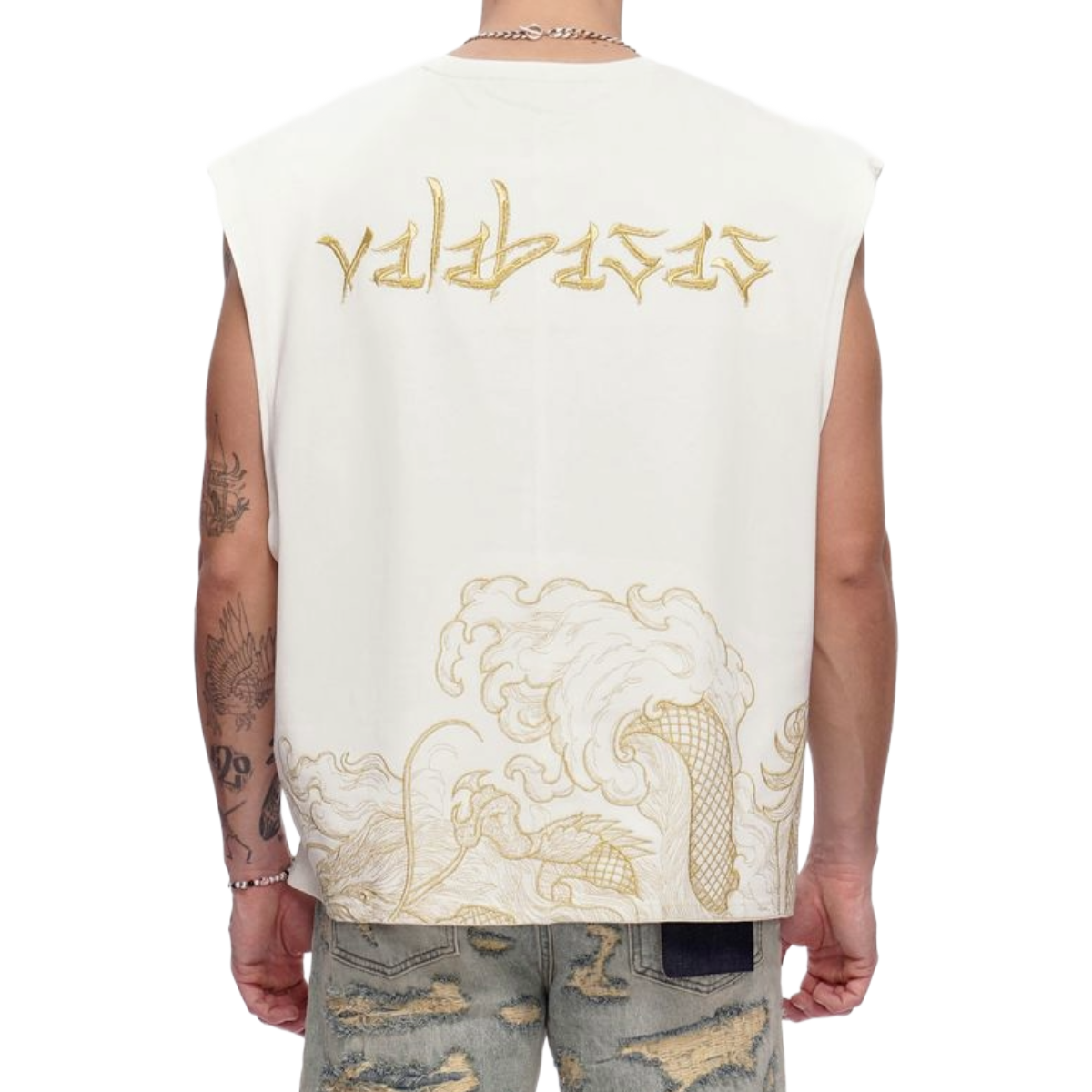 VALABASAS 'KAITO' SLEEVELESS TEE (WHT)