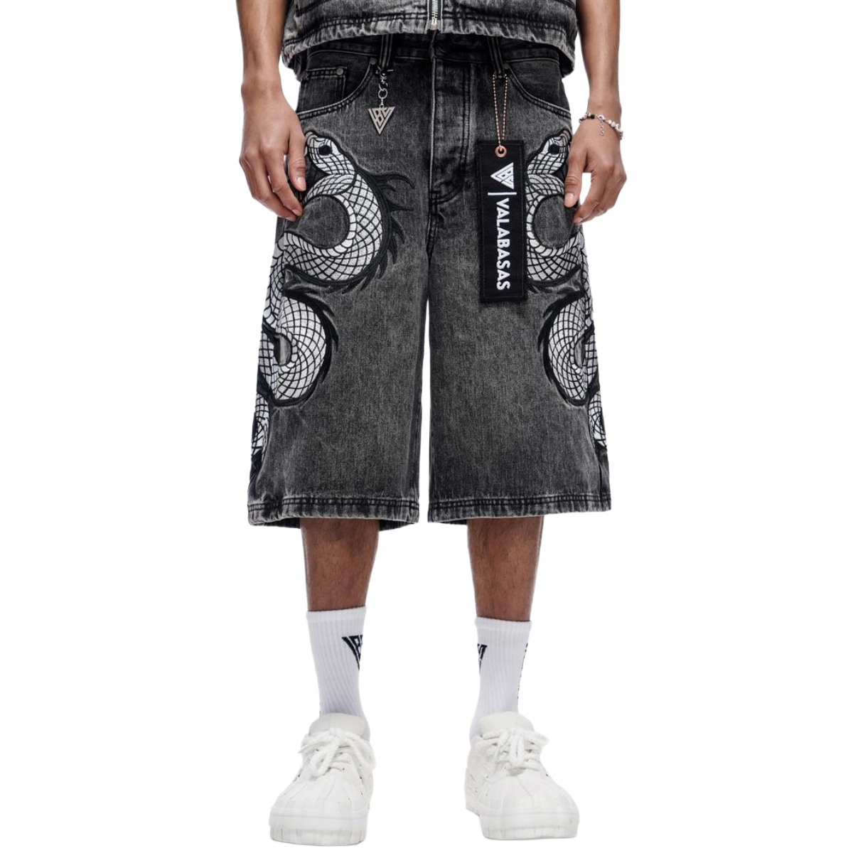 VALABASAS 'GLACIER COIL' BAGGY DENIM (GREY WASH)