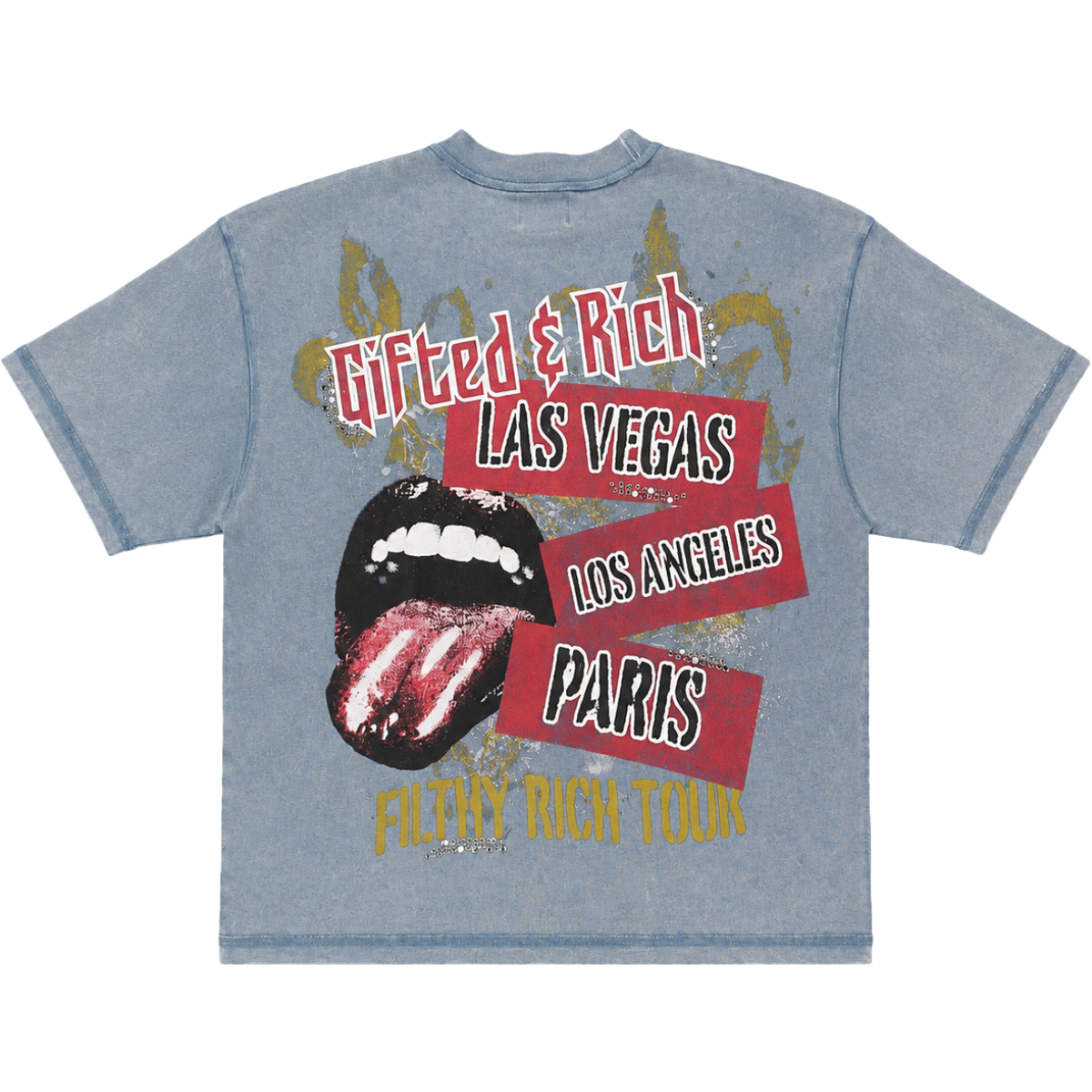 GFTD 'GIFTED & RICH' SS TEE (BLUE)