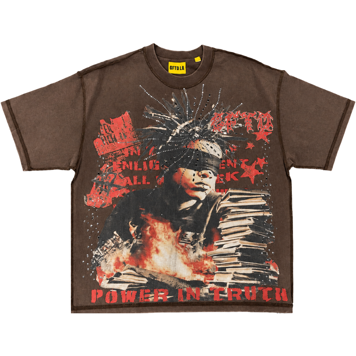 GFTD 'POWER IN TRUTH' SS TEE (BRWN)