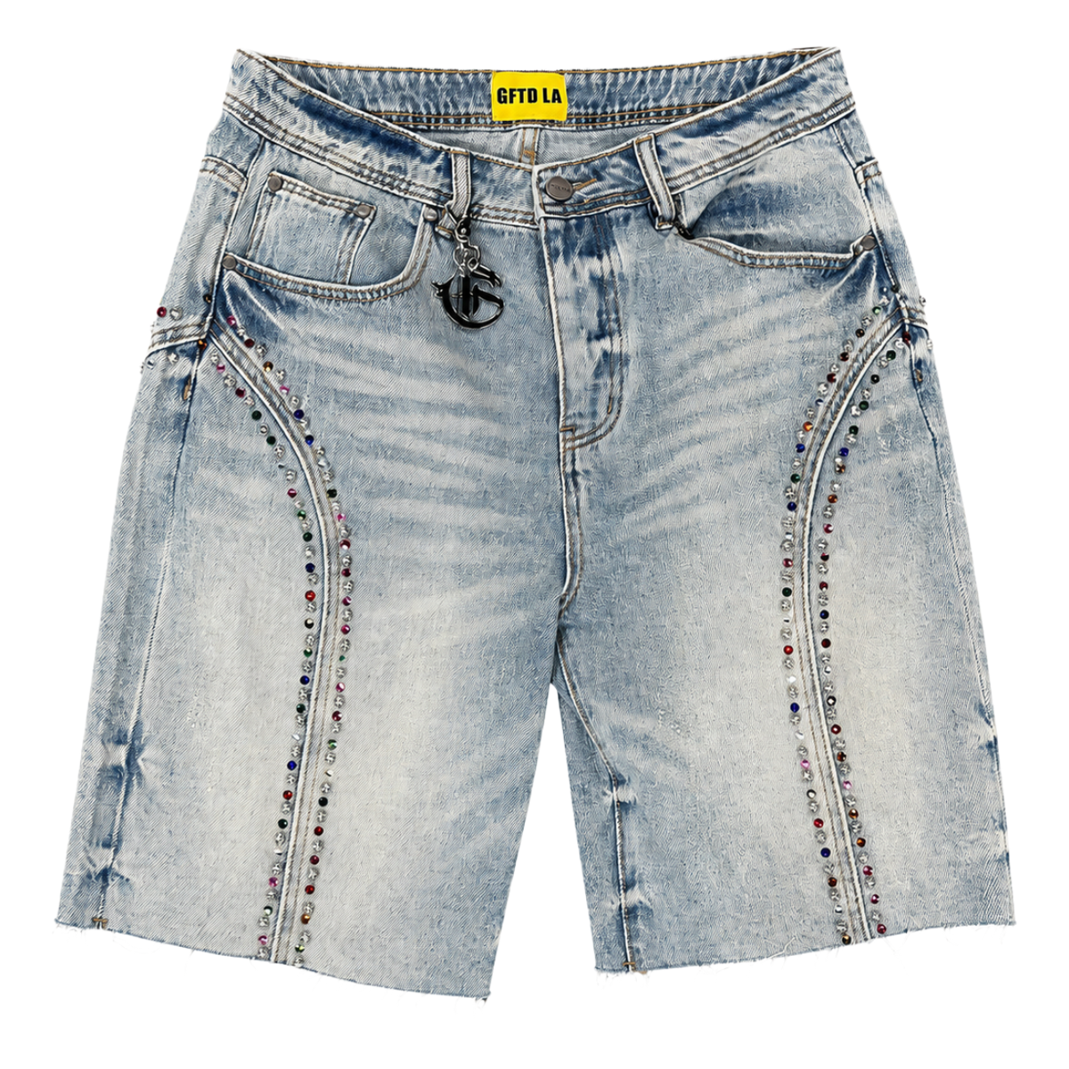 GFTD 'FISK' DENIM SHORTS (LT BLUE)