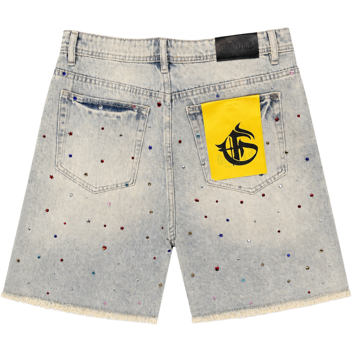 GFTD 'HEARTBREAK' DENIM SHORTS (LT BLUE)