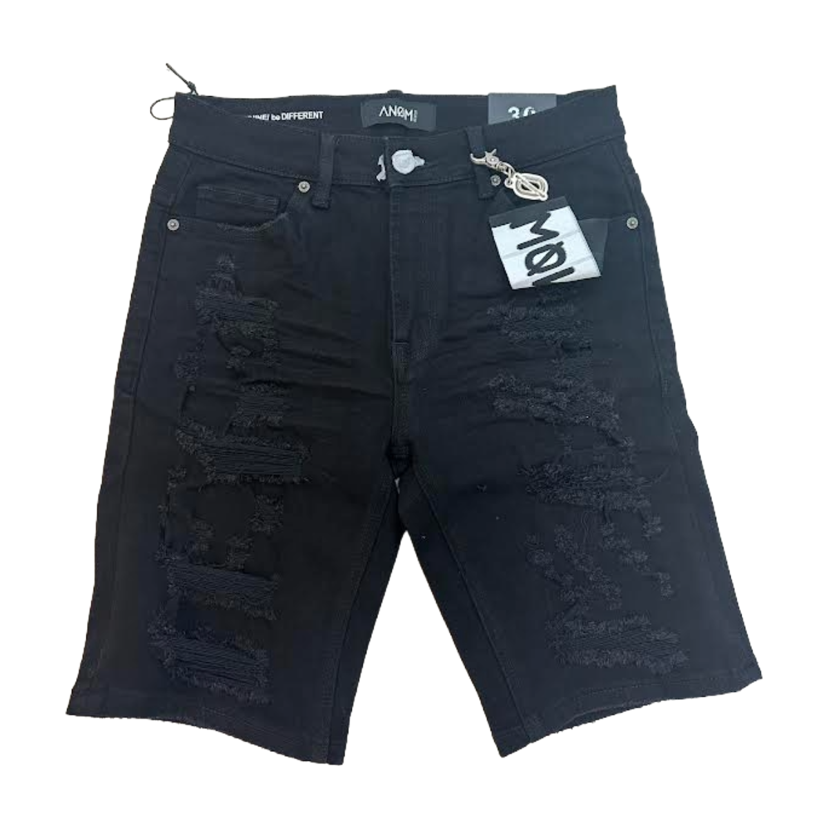 ANOM 'PRIME' DENIM SHORTS (BLK)