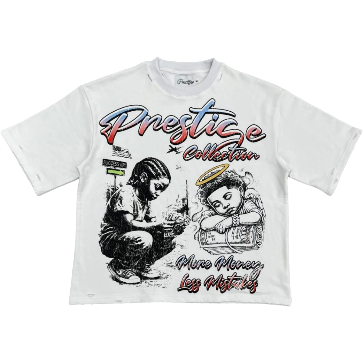 PRESTIGE 'MORE MONEY LESS MISTAKES' SS TEE (WHT)