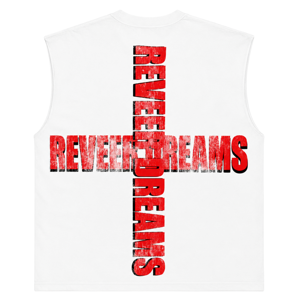 REVEER 'LOVE SEX MONEY' SLEEVELESS TEE (WHT)