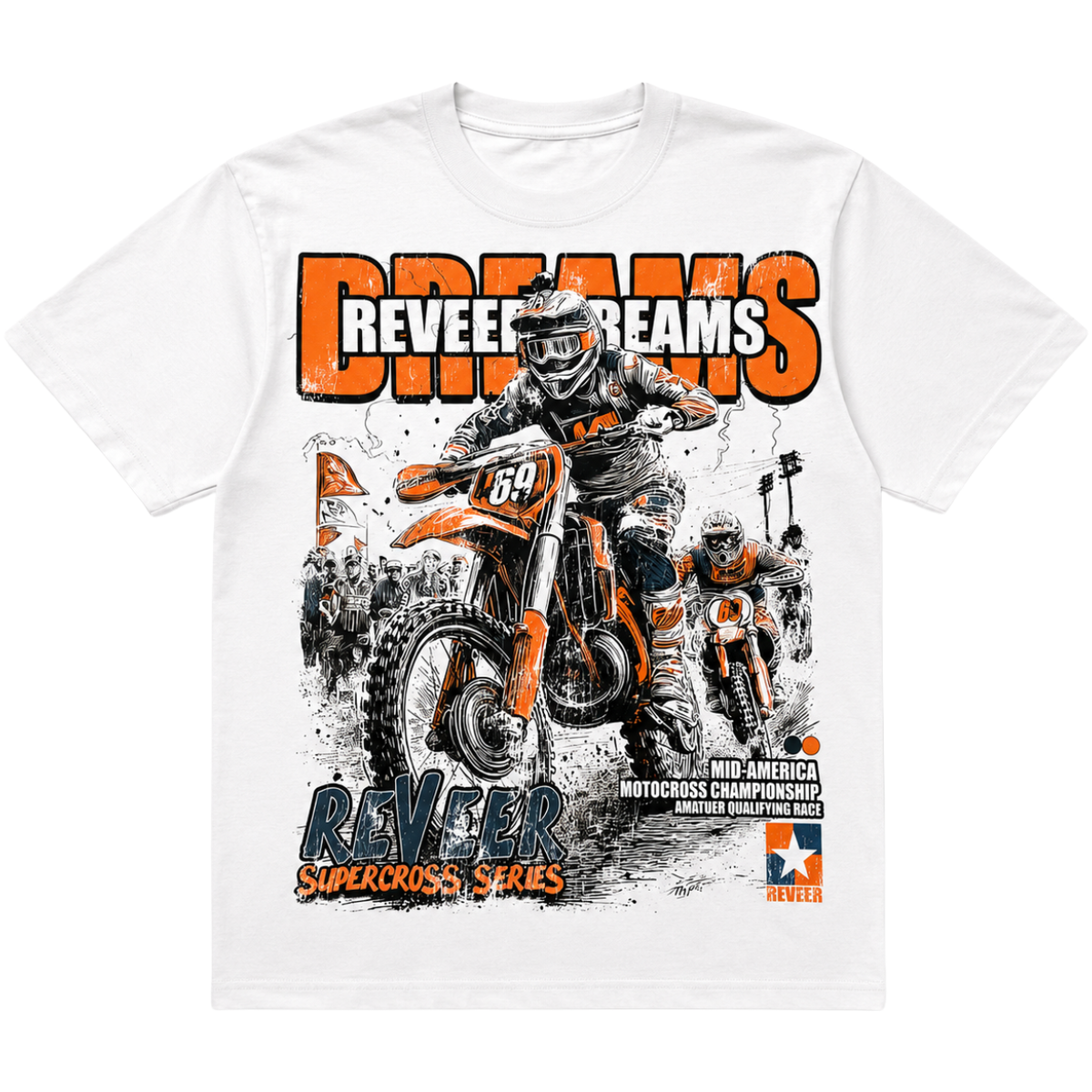 REVEER 'THROTTLE' SS TEE (WHT)