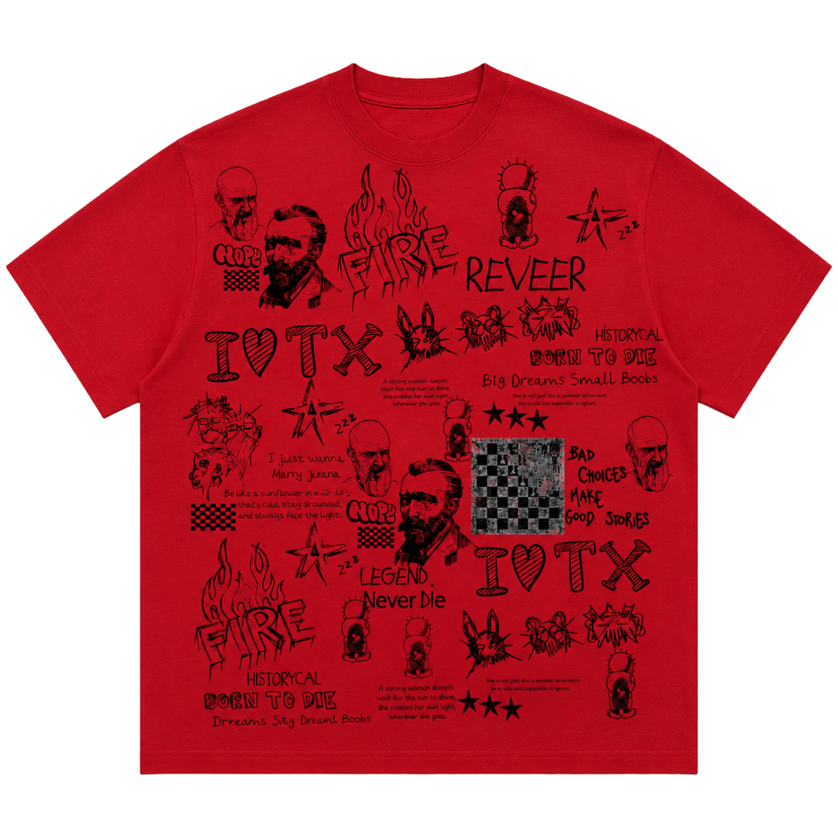 REVEER 'BROKEN FIGURE' SS TEE (RED)