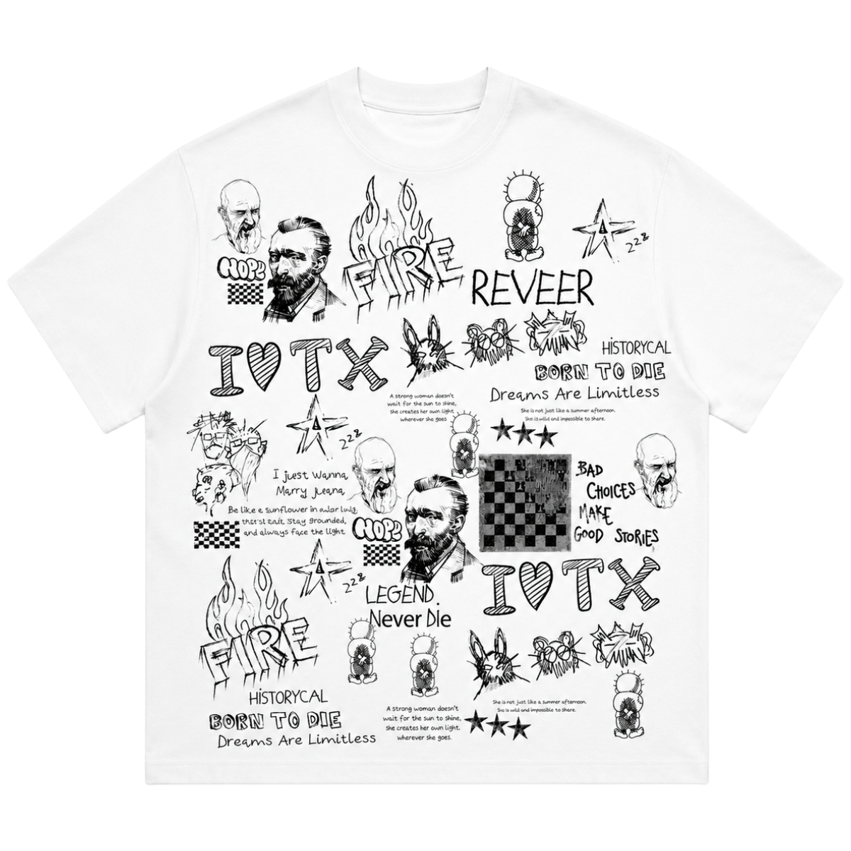 REVEER 'BROKEN FIGURE' SS TEE (WHT)
