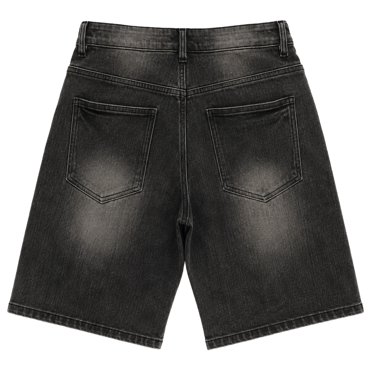 REVEER 'CHECKERED' DENIM SHORTS (BLK)