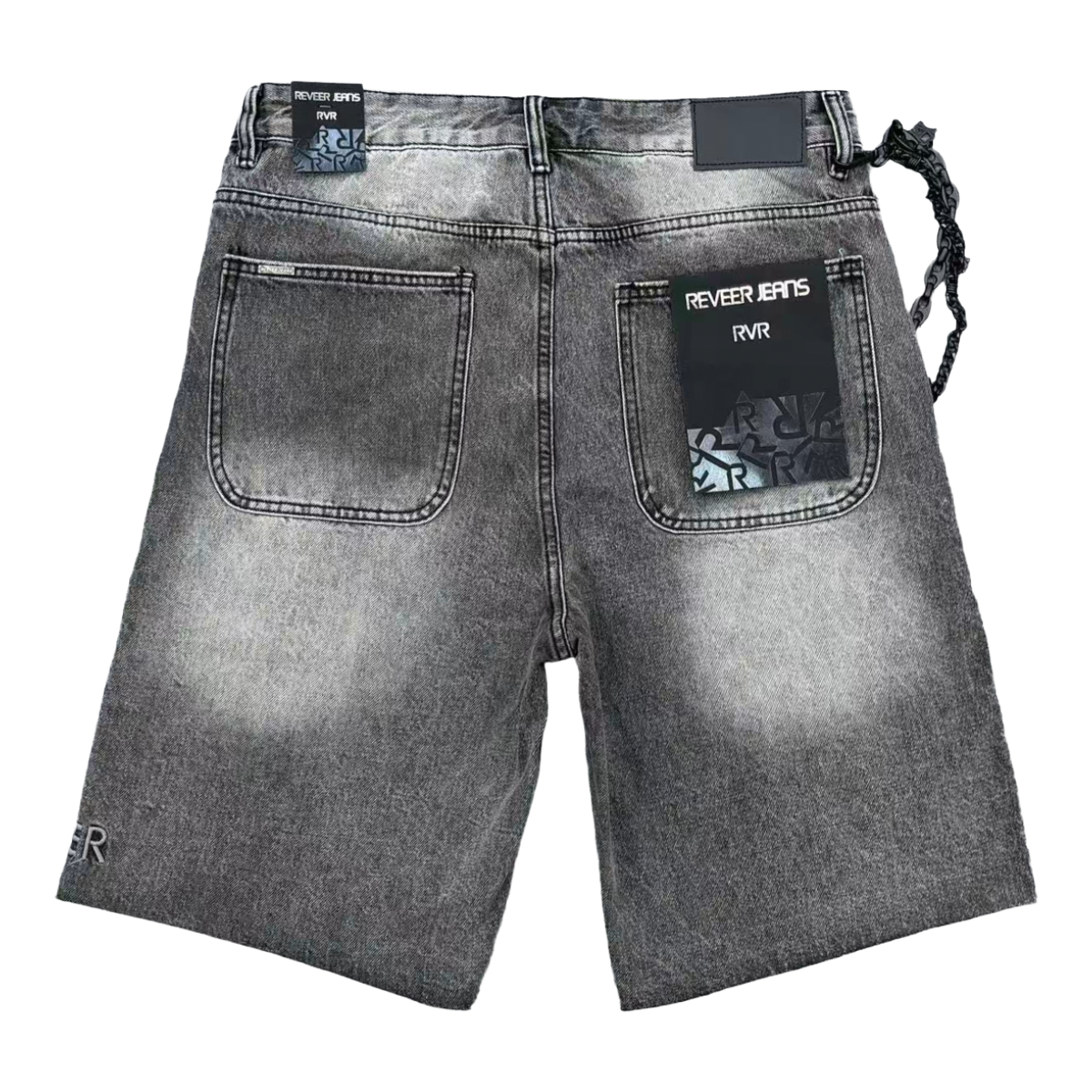 REVEER 'CORE' DENIM SHORTS (STEEL GREY)