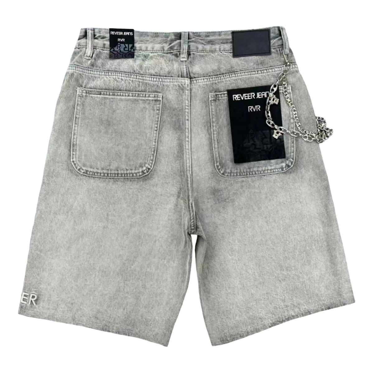 REVEER 'CORE' DENIM SHORTS (ICE GREY)