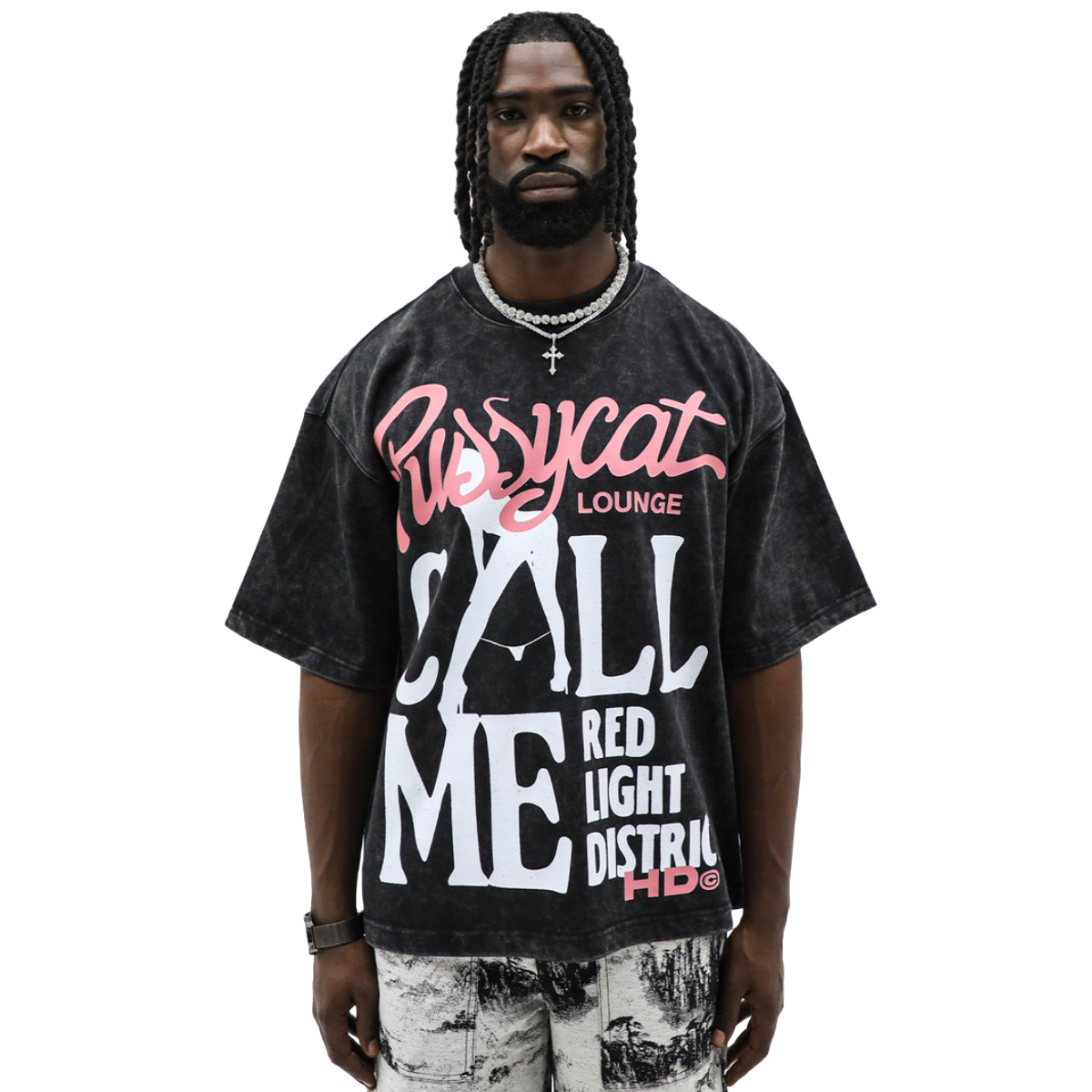 HD 'PUSSYCAT LOUNGE' SS TEE (BLK)