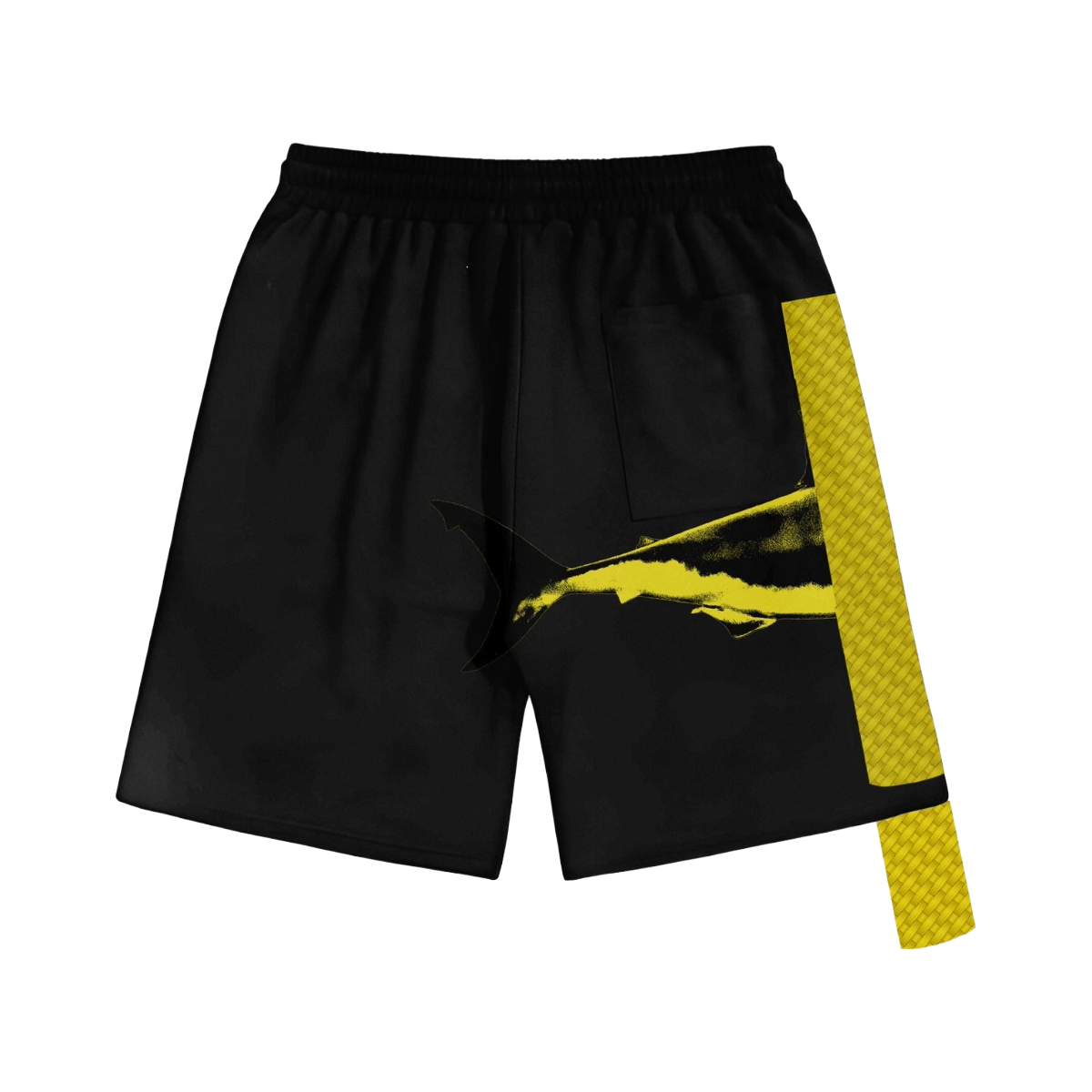 SD 'SHARK BITE' SHORTS (BLK/YLW)