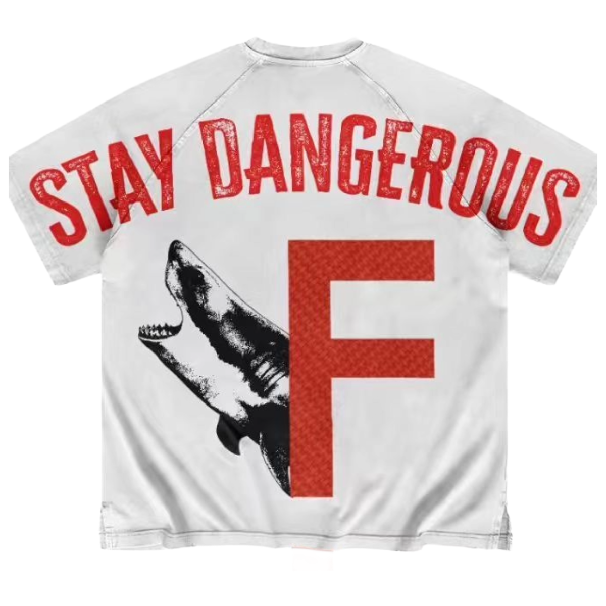 SD 'SHARK BITE' SS TEE (WHT/RED)