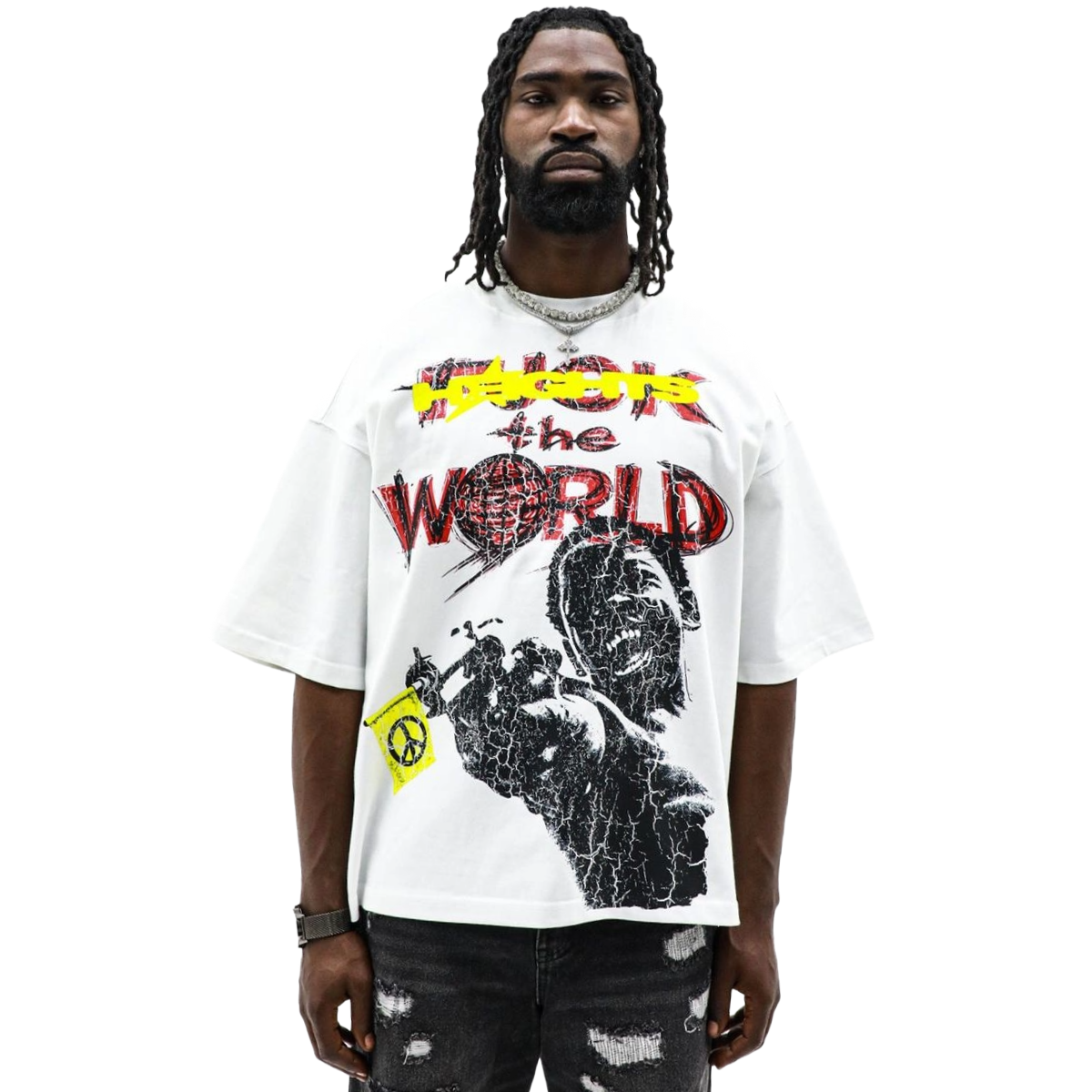 HD 'THE WORLD' SS TEE (WHT)
