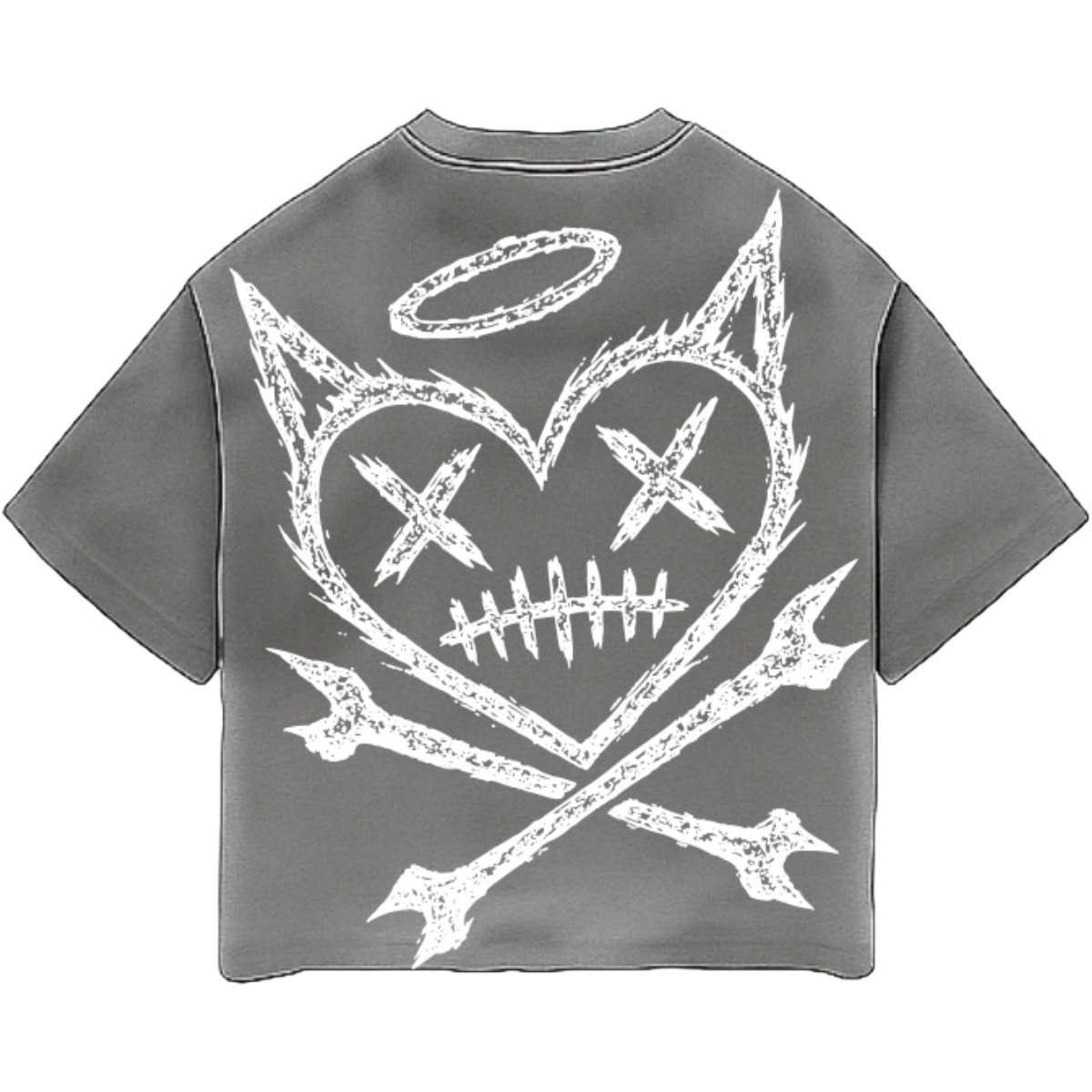 SH 'SHATTERED LOGO' SS TEE (GRY)