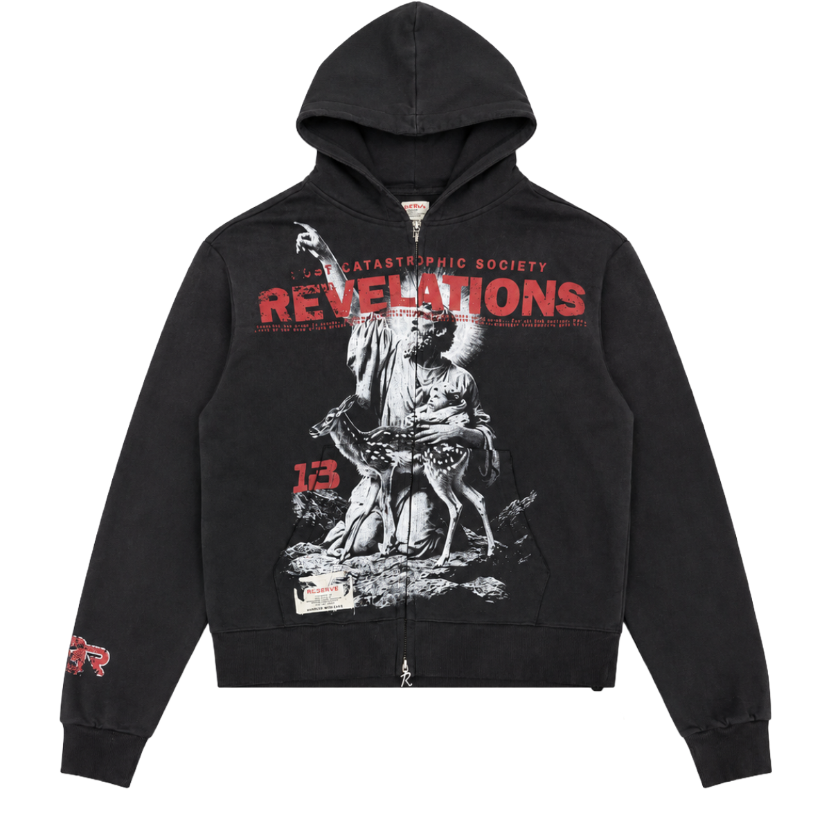 RESERVE 'SOCIETY' ZIP-UP HOODIE (BLK)