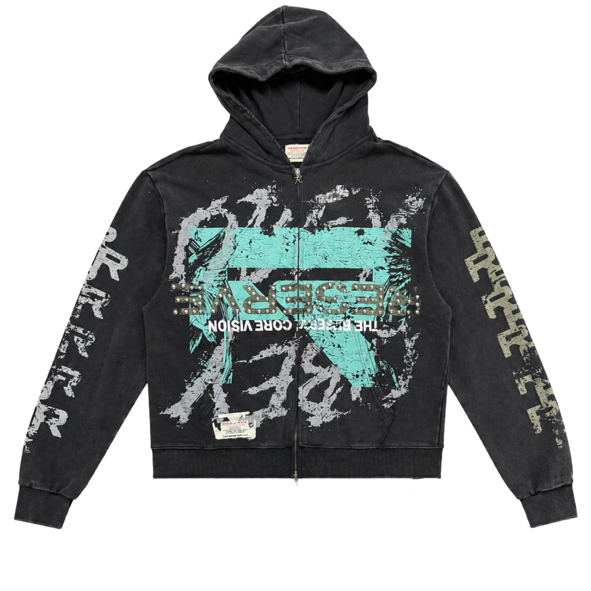 RESERVE 'TRUTH' ZIP-UP HOODIE (BLK)