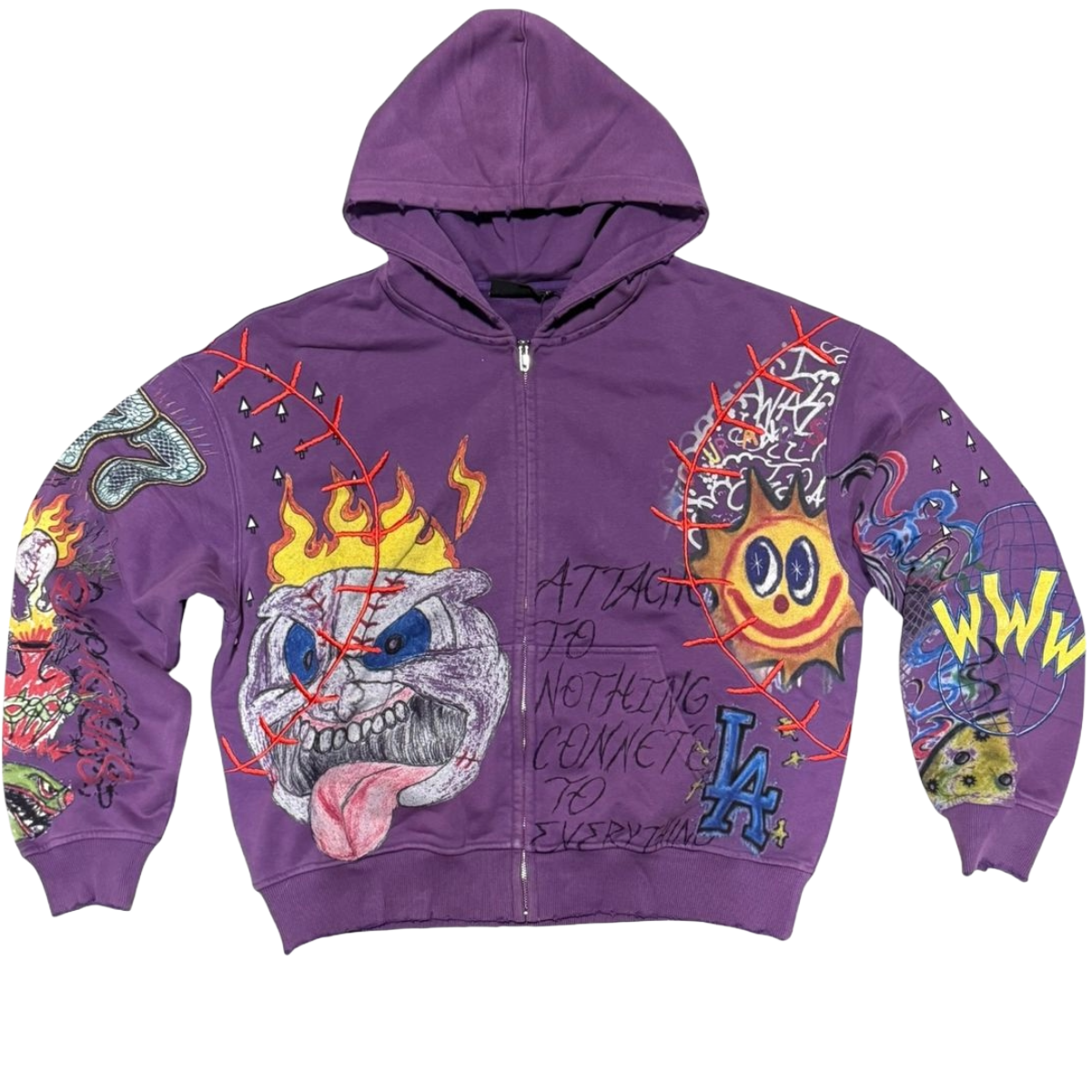SYNDICATE 'ATTACHED' ZIP-UP HOODIE (PRPL)