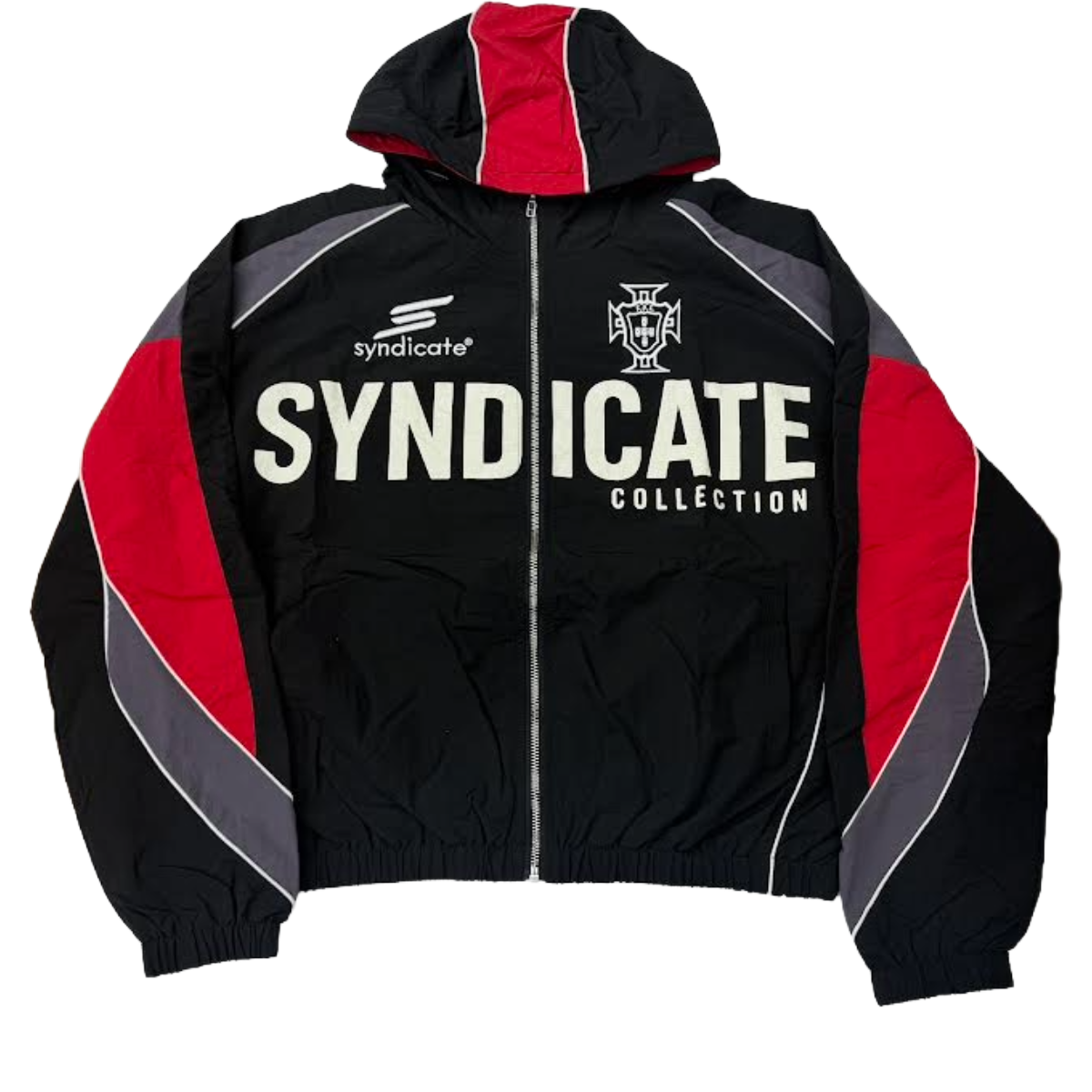 SYNDICATE COLLECTION ZIP-UP HOODIE (BLK/RED)