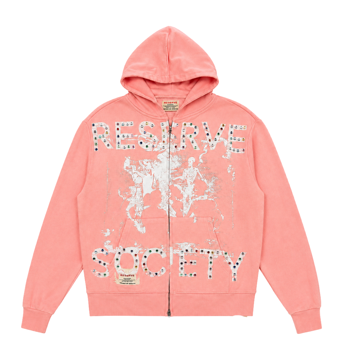 RESERVE 'DESPISE' ZIP-UP HOODIE (PNK)